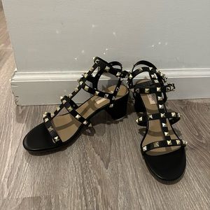 Studded block heel sandals Valentino